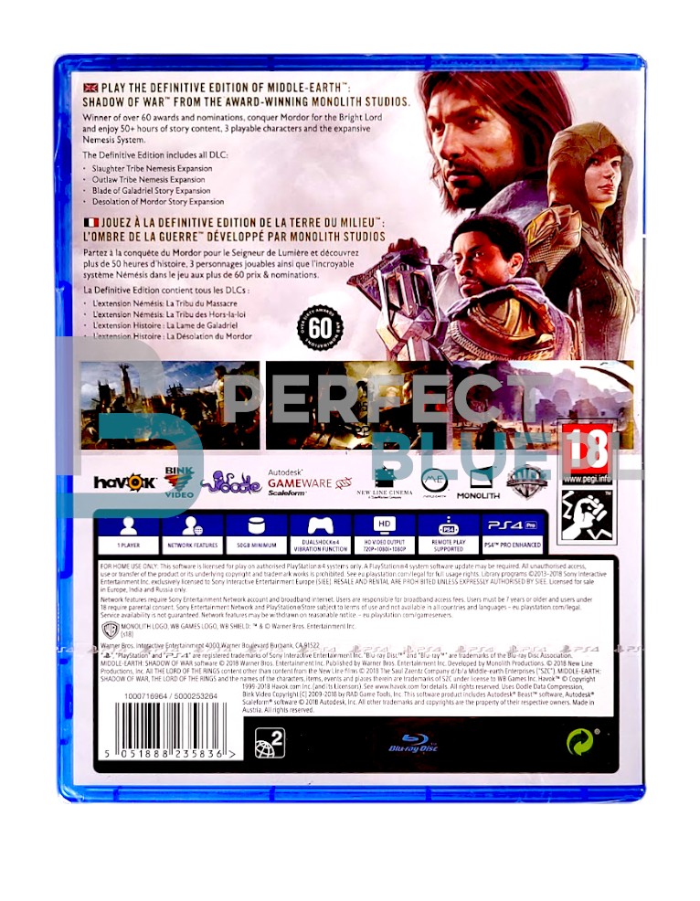 gra ps4 / ps5 / shadow of war: definitive edition / cień wojny: edycja ostateczna