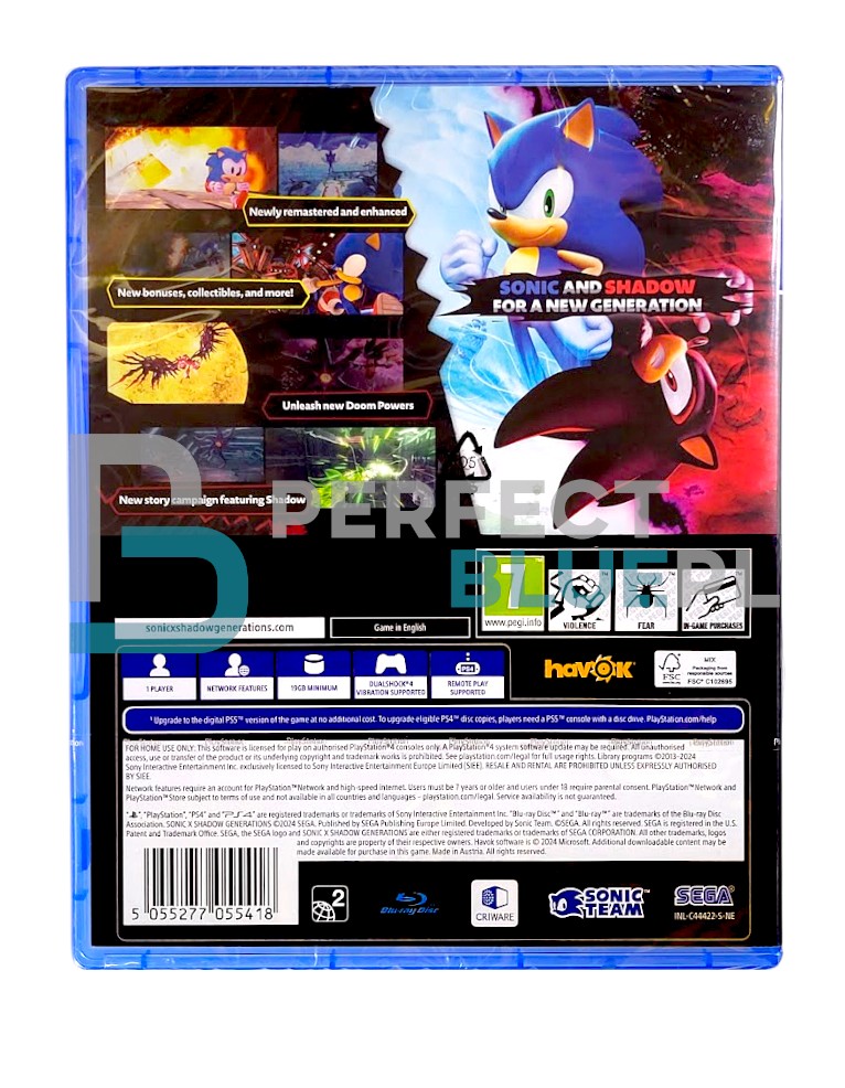 gra ps4 / + ps5 upgrade / sonic x shadow generations day one edition (kopia)