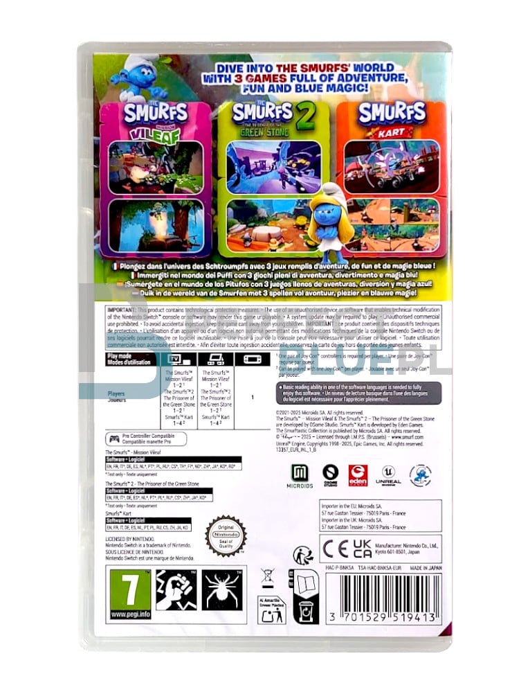 gra nintendo switch the smurftastic collection