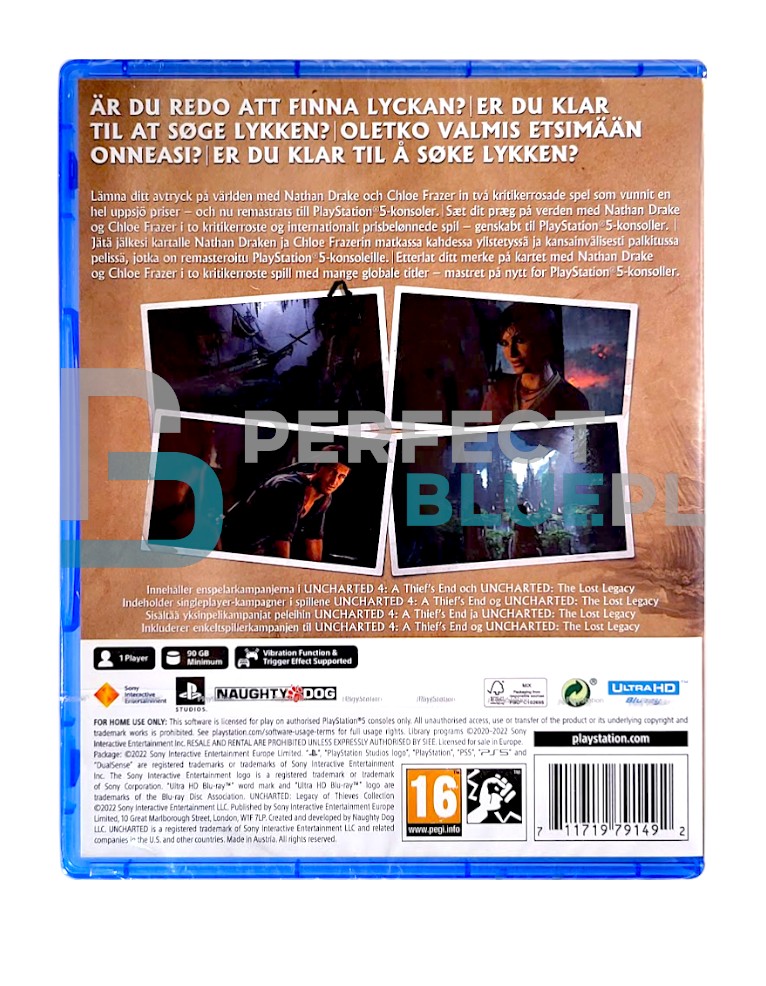 gra ps5 uncharted: kolekcja dziedzictwo złodziei / ska / polski dubbing