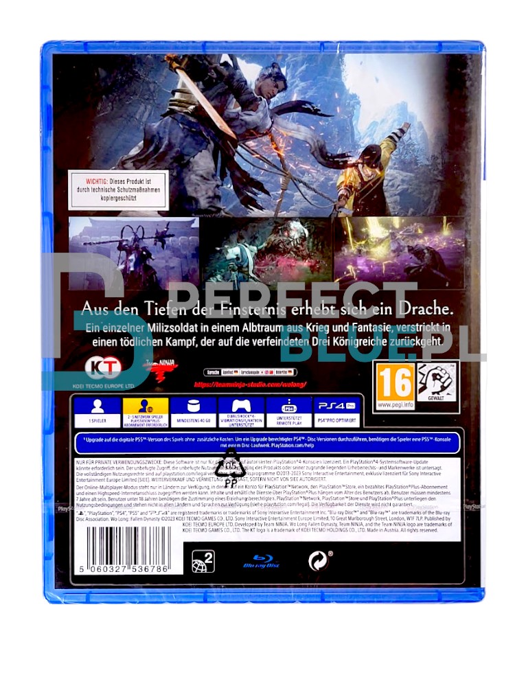 gra ps4 / + ps5 upgrade / wo long: fallen dynasty / de
