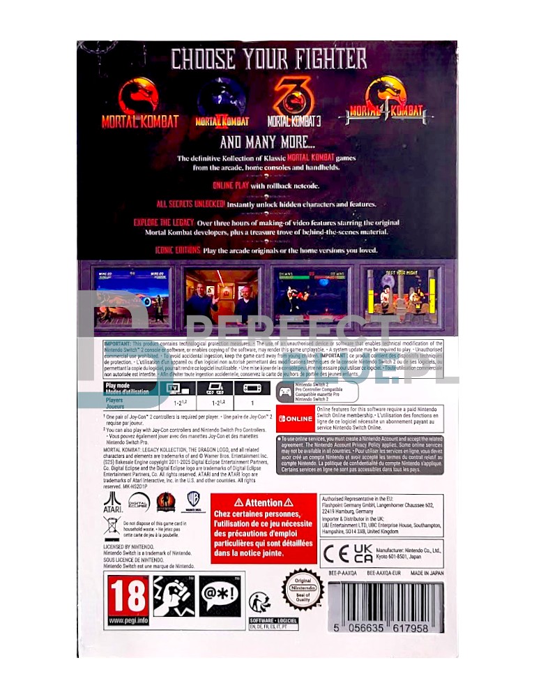 gra nintendo switch 2 mortal kombat legacy kollection