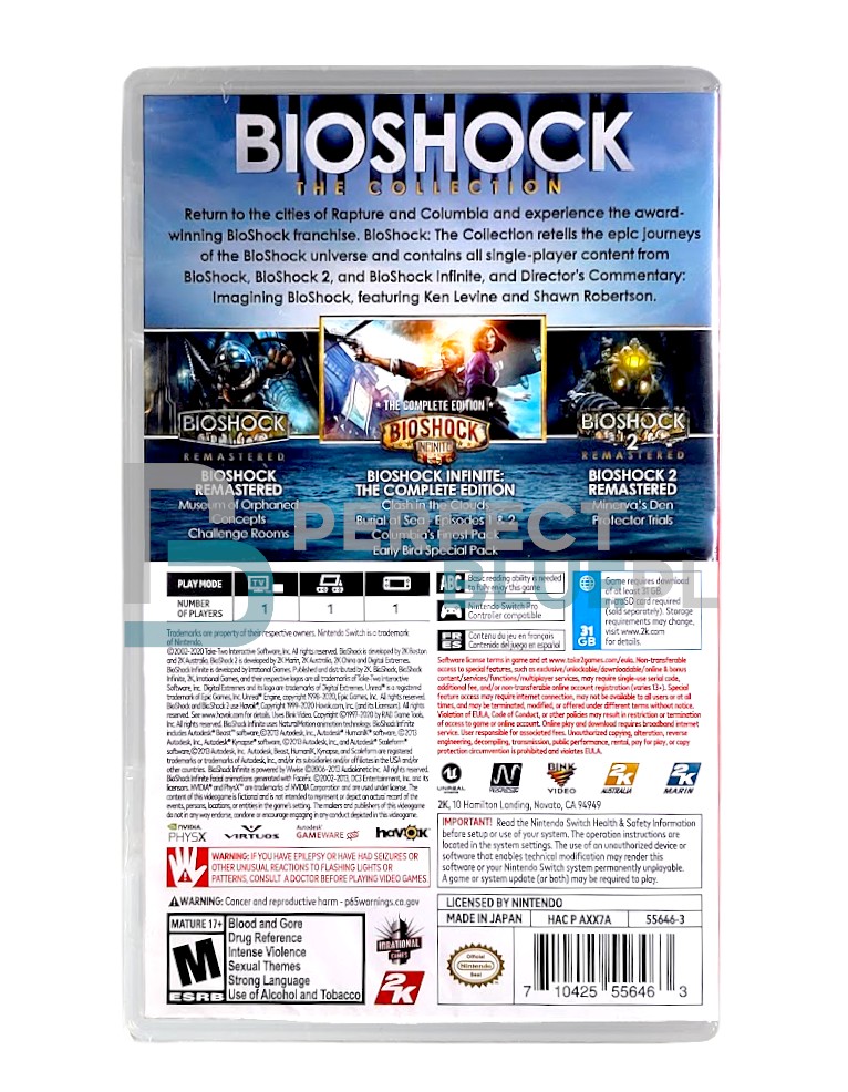 gra nintendo switch bioshock the collection / import