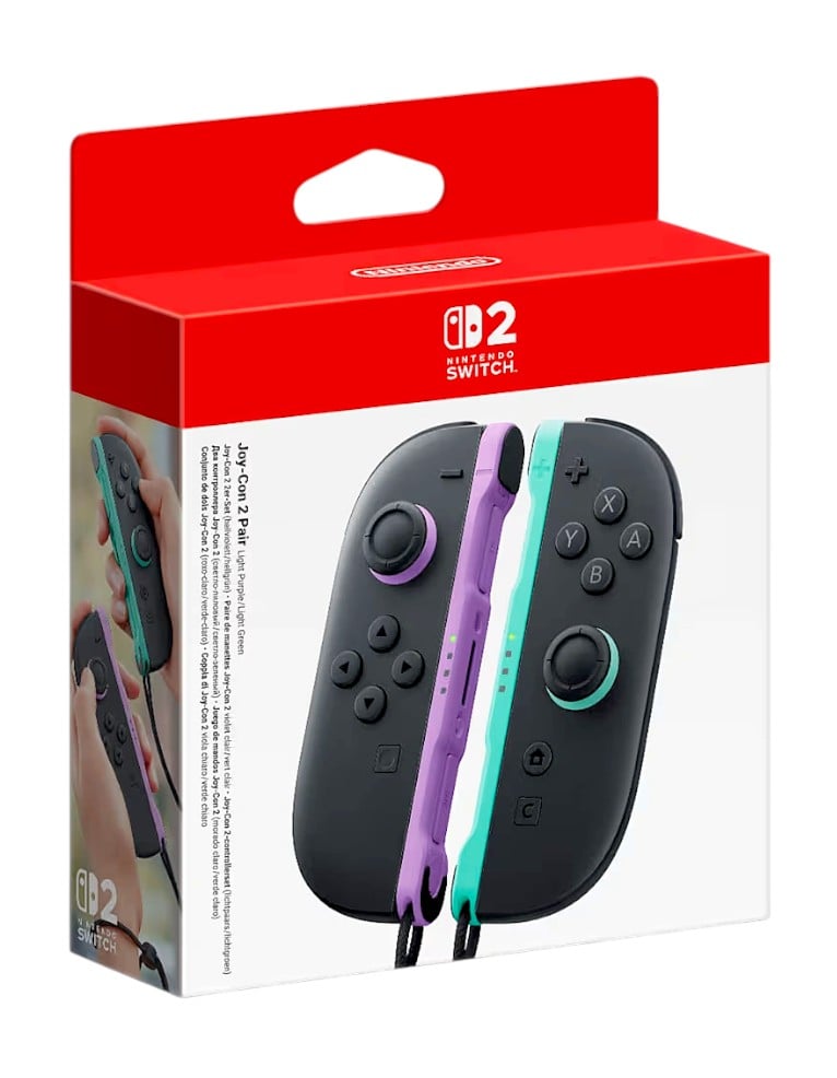 kontrolery nintendo switch 2 / joy con light purple green / fioletowe zielone