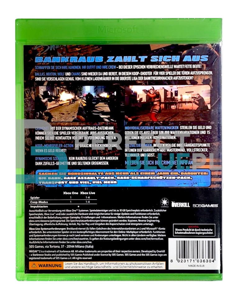 gra xbox one payday 2: crimewave edition