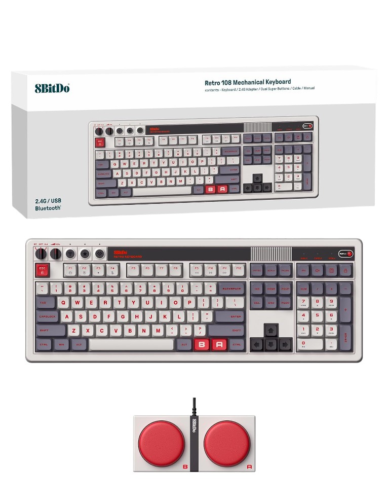 8bitdo retro 108 / bezprzewodowa klawiatura mechaniczna / edycja n / pc