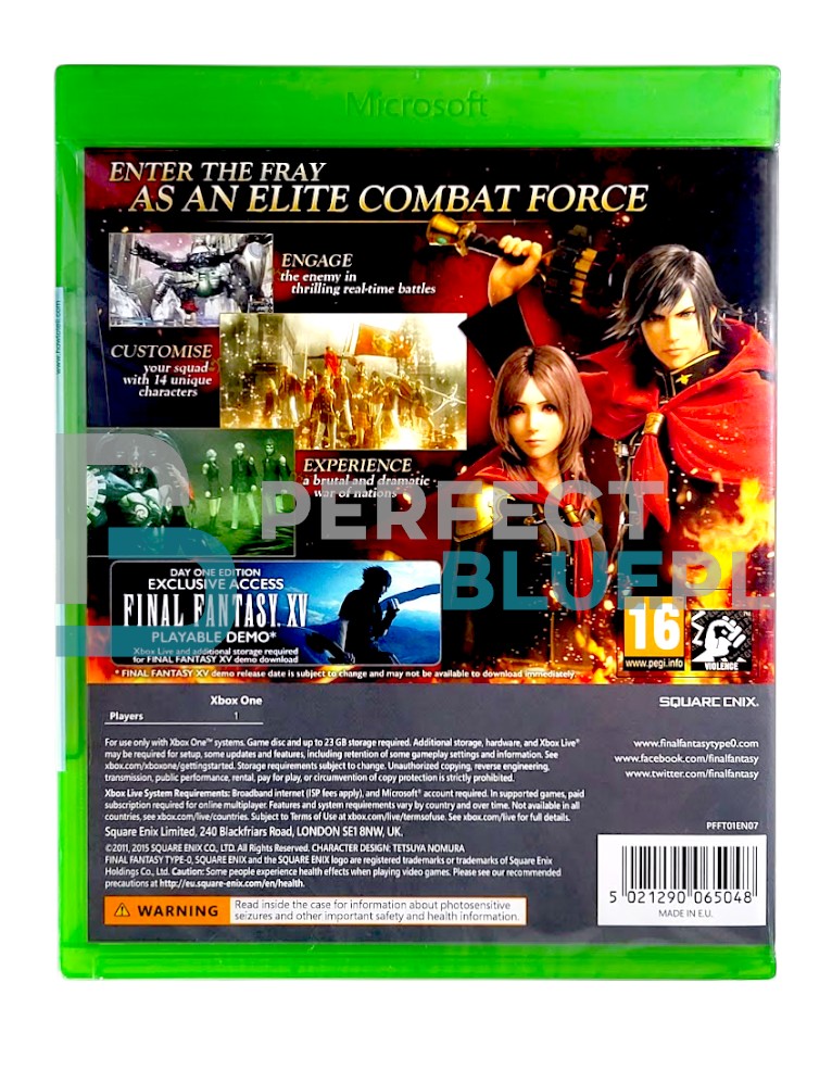 gra xbox one final fantasy type 0 hd
