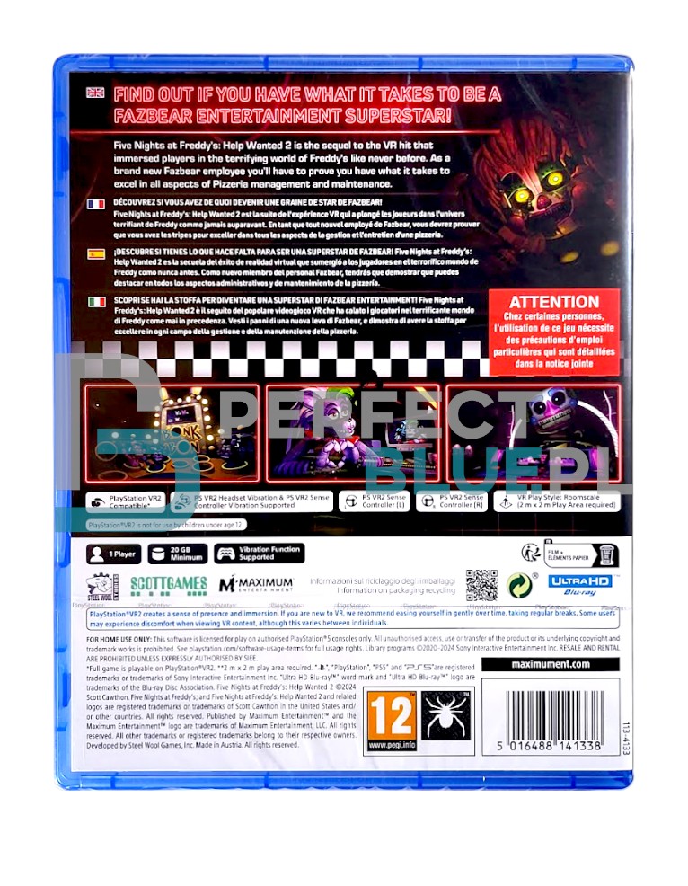 gra ps5 / ps5 vr 2 / five nights at freddy's help wanted 2