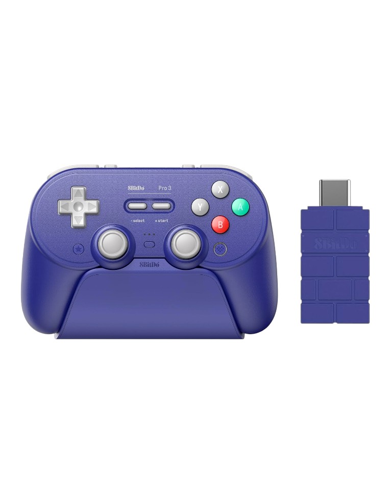 8bitdo pad / pro 3 bluetooth gamepad purple / bezprzewodowy / pc / nintendo switch / switch 2 / + podstawka