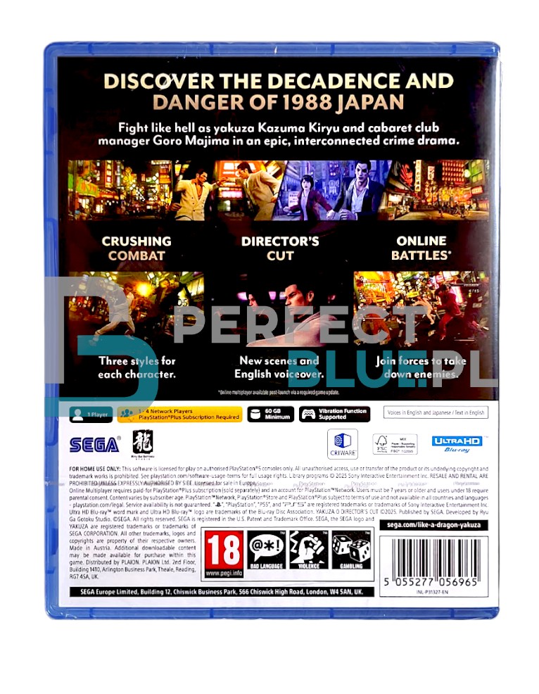 gra ps5 yakuza 0: director's cut