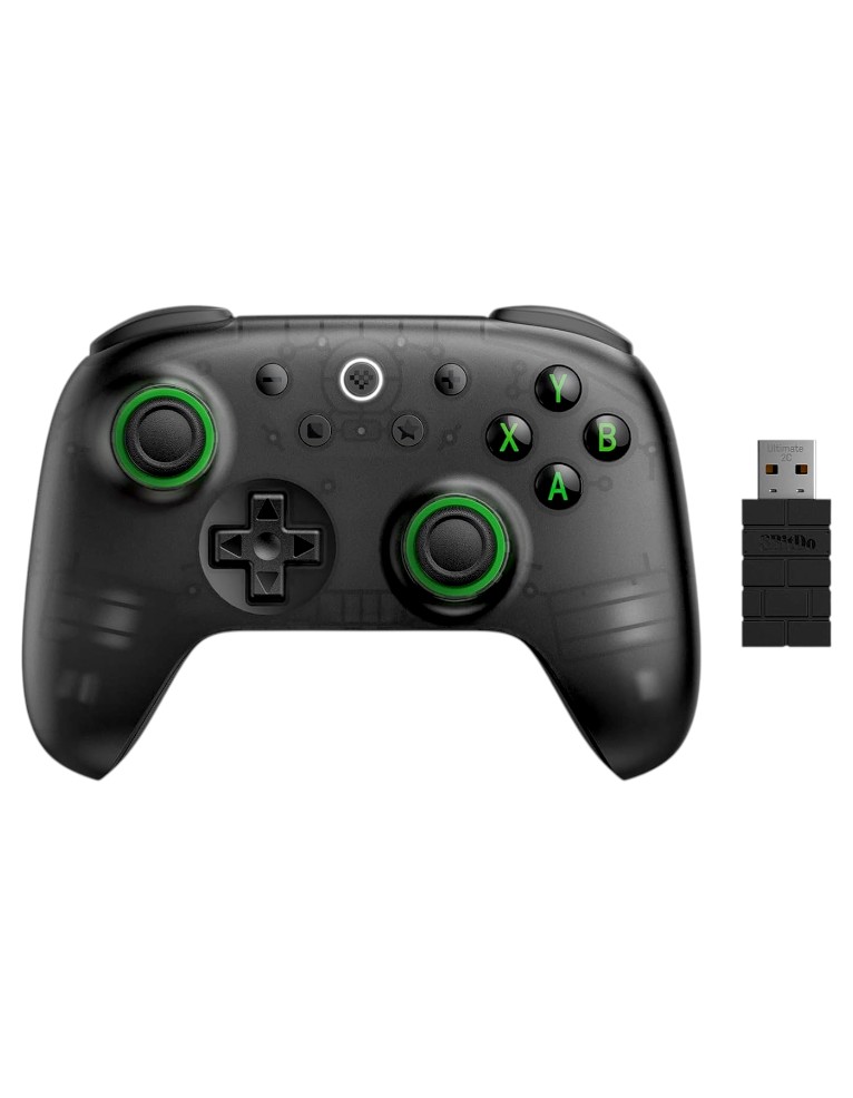 8bitdo pad / ultimate 2c / 2.4g wireless controller / bezprzewodowy / pc / efekt hall'a / transparent black