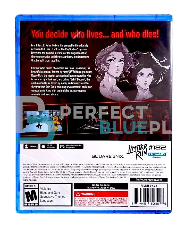 gra ps5 fear effect 2: retro helix / limited run! / import us
