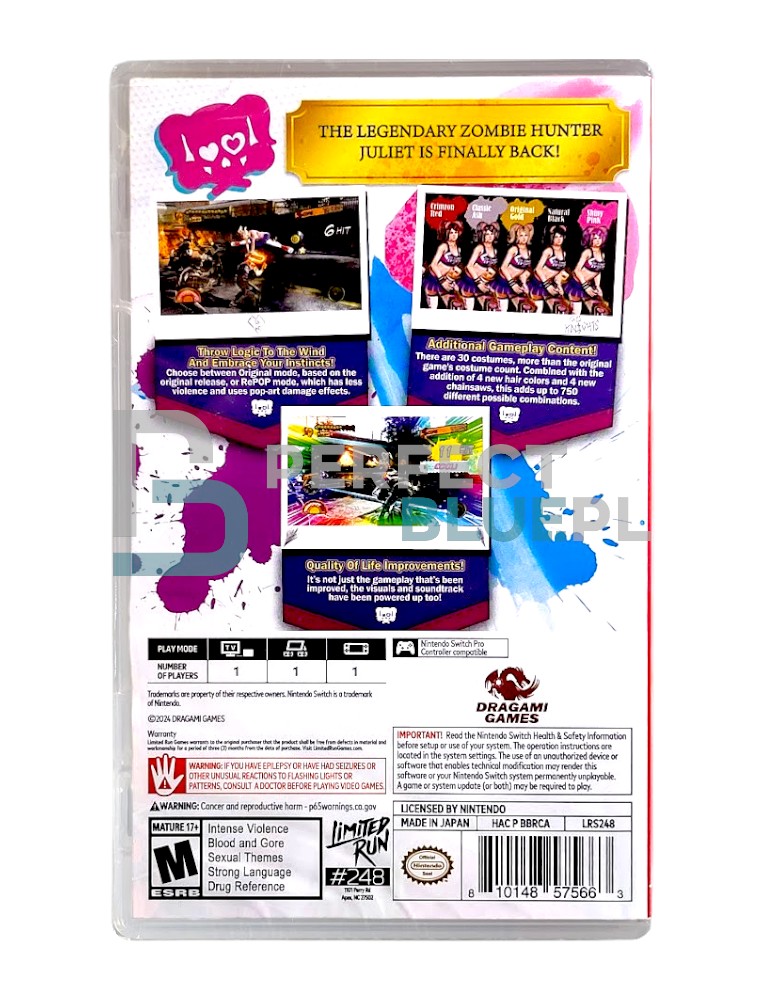 gra nintendo switch lollipop chainsaw repop / limited run! / import usa