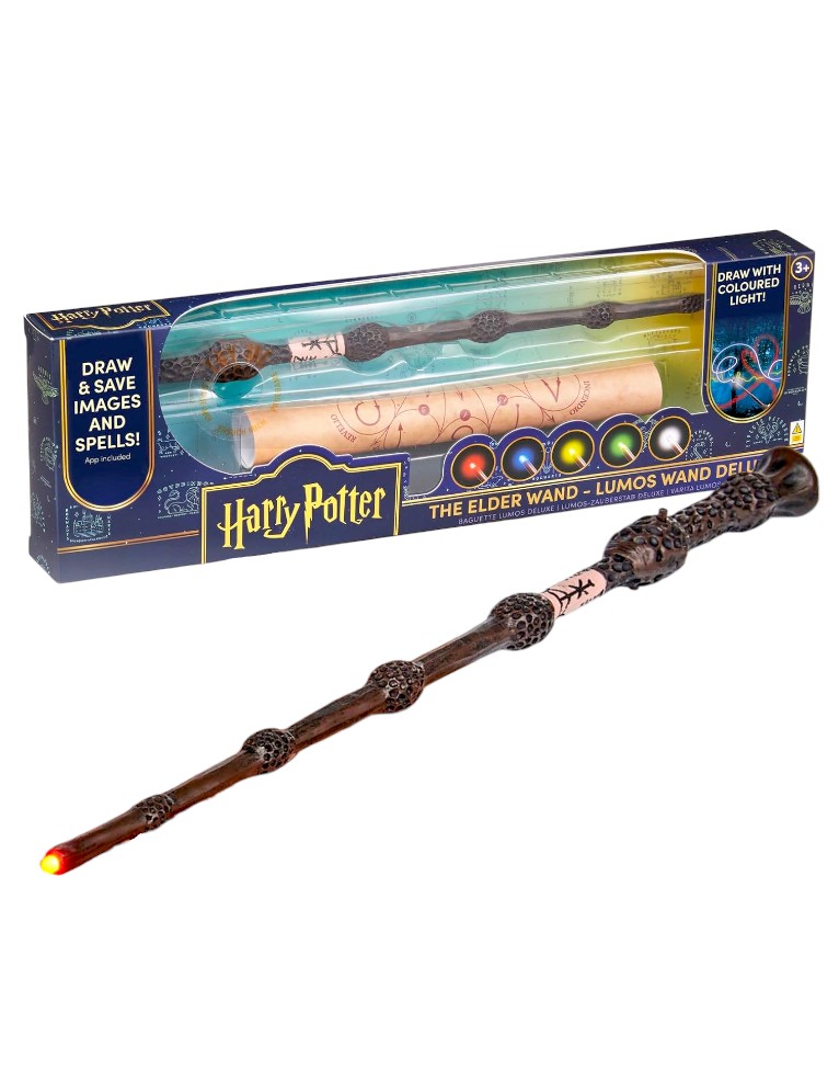 różdżka harry potter / czarna różdżka / the elder wand / malowanie Światłem + plakat / 38 cm