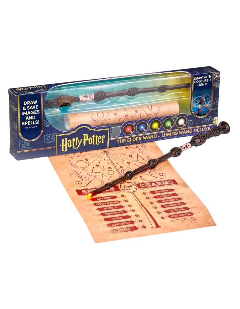 różdżka harry potter / czarna różdżka / the elder wand / malowanie Światłem + plakat / 38 cm