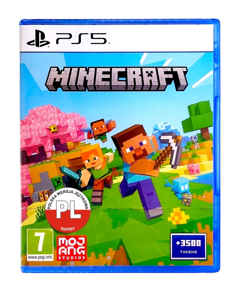 gra ps5 minecraft + 3500 żetonów / en