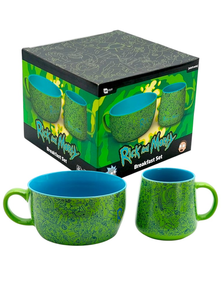 zestaw Śniadaniowy: kubek + miska / rick and morty