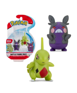 gadżet 2 minifigurki pokemon: larvitar + morpeko