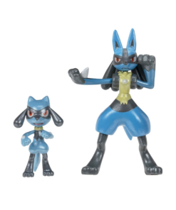 gadżet 2 minifigurki pokemon: riolu + lucario