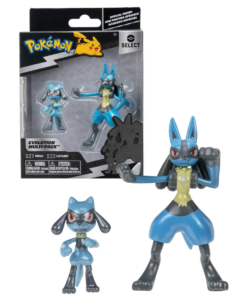gadżet 2 minifigurki pokemon: riolu + lucario