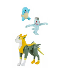 gadżet 3 minifigurki pokemon: squirtle + boltund + machop