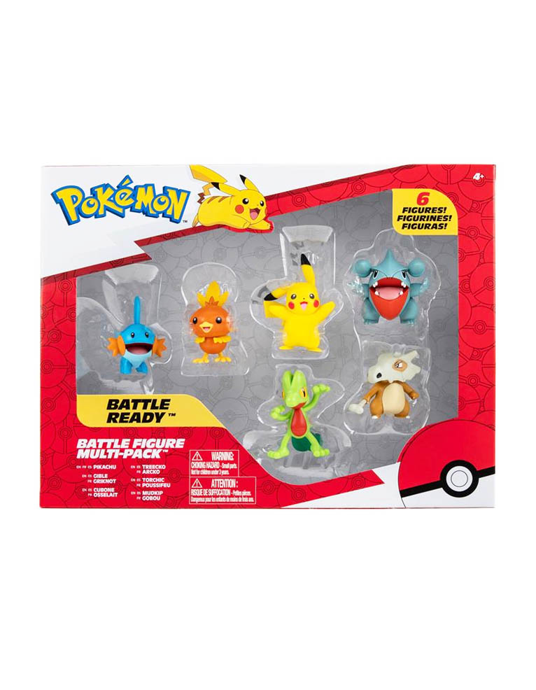 gadżet 6 minifigurek pokemon / battle figure multi pack