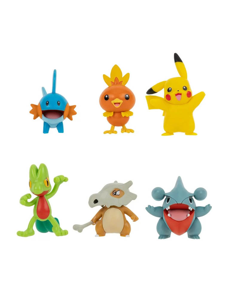 gadżet 6 minifigurek pokemon / battle figure multi pack