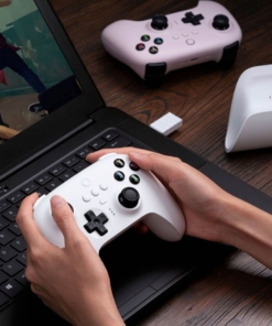 8bitdo pad / ultimate 2.4 g wireless controller / bezprzewodowy / pc / biały / podstawka w zestawie