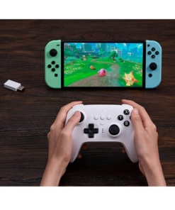 8bitdo pad / ultimate bluetooth controller / bezprzewodowy / pc / nintendo switch / biały / podstawka w zestawie