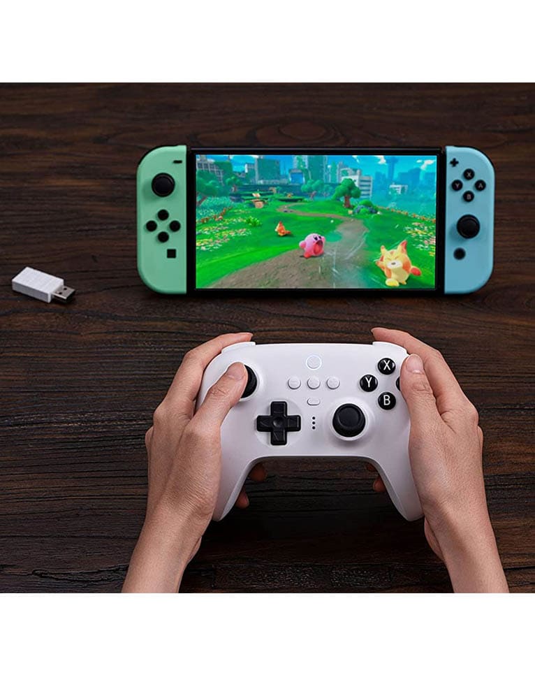 8bitdo pad / ultimate bluetooth controller / bezprzewodowy / pc / nintendo switch / biały / podstawka w zestawie