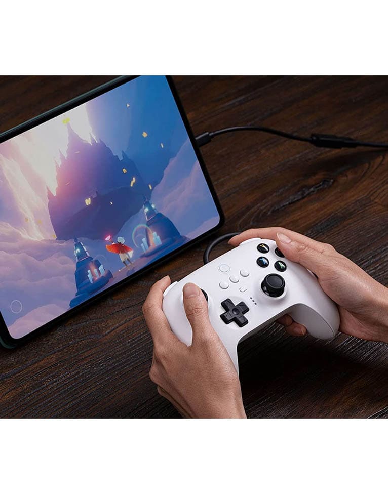 8bitdo pad / ultimate wired controller / przewodowy / pc / nintendo switch / biały