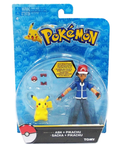 gadżet figurka akcji pokemon ash + pikachu.