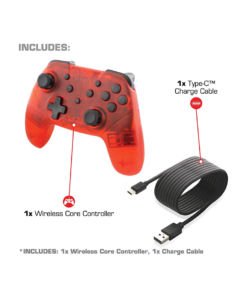 nyko bezprzewodowy kontroler / pro controller / nintendo switch, pc / czerwony