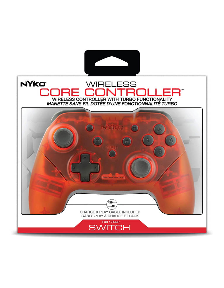 nyko bezprzewodowy kontroler / pro controller / nintendo switch, pc / czerwony