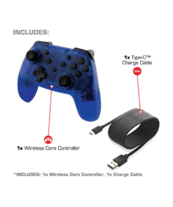 nyko bezprzewodowy kontroler / pro controller / nintendo switch, pc / niebieski.
