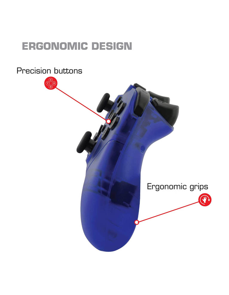 nyko bezprzewodowy kontroler / pro controller / nintendo switch, pc / niebieski.