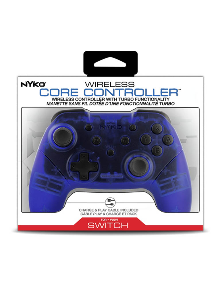 nyko bezprzewodowy kontroler / pro controller / nintendo switch, pc / niebieski.
