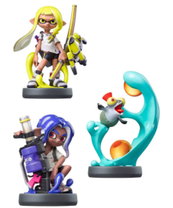 figurki amiibo splatoon 3 / 3 figurki: octoling (blue) / inkling (yellow) / smallfry