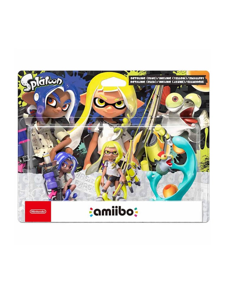 figurki amiibo splatoon 3 / 3 figurki: octoling (blue) / inkling (yellow) / smallfry