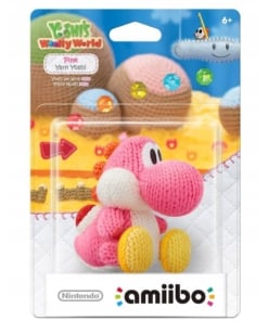 figurka amiibo yoshi's woolly world pink yarn yoshi / różowy
