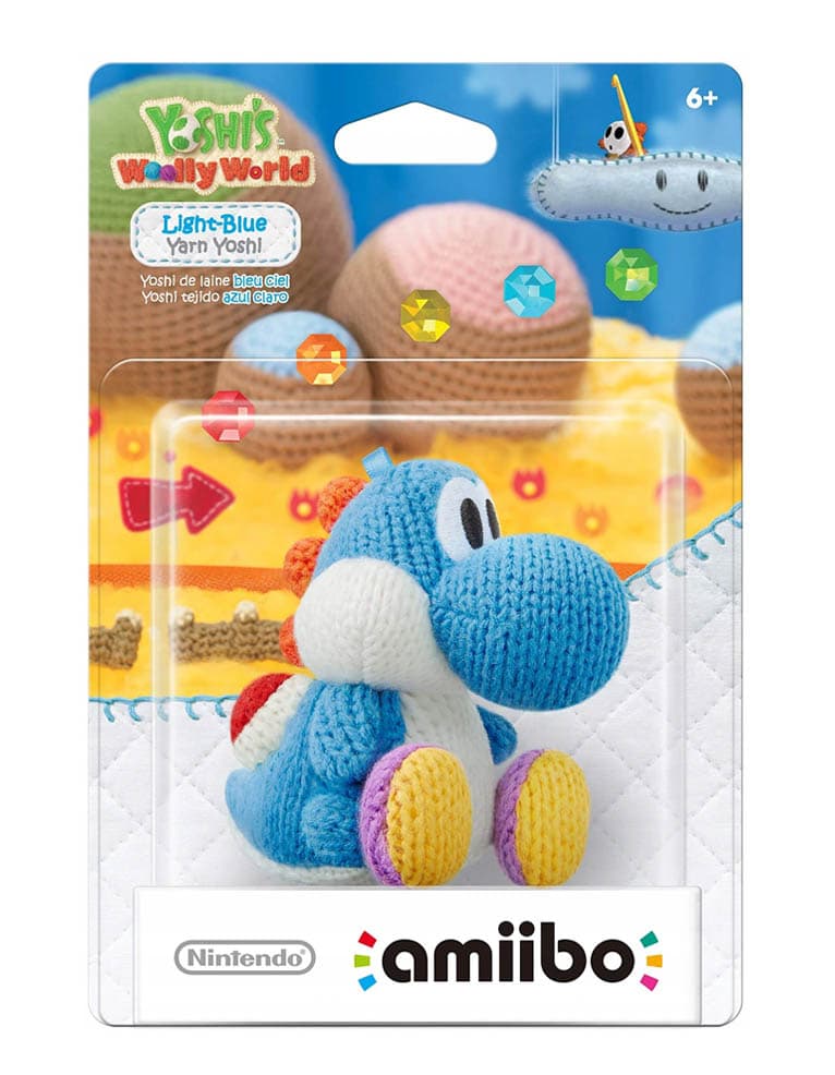 figurka amiibo / yoshi's woolly world / yoshi light blue / jasny niebieski