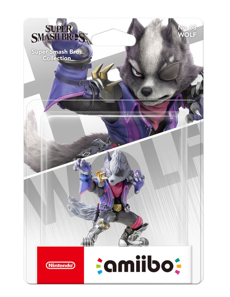 figurka amiibo super smash bros. collection wolf no. 63