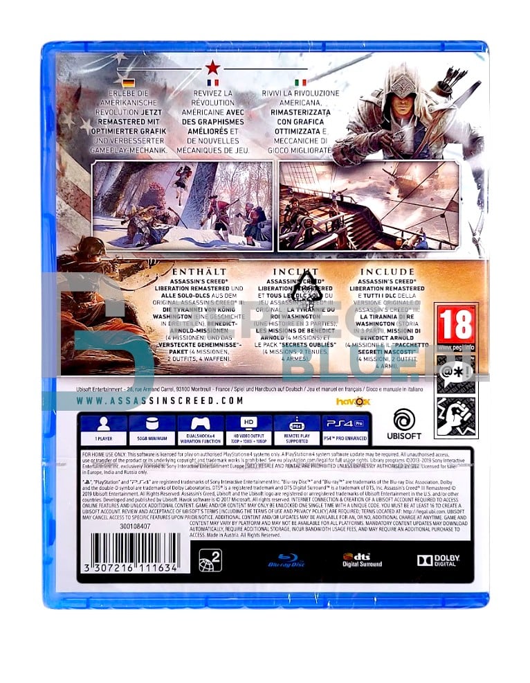 gra ps4 / ps5 assassins creed iii remastered + assassins creed liberation remastered (kopia)