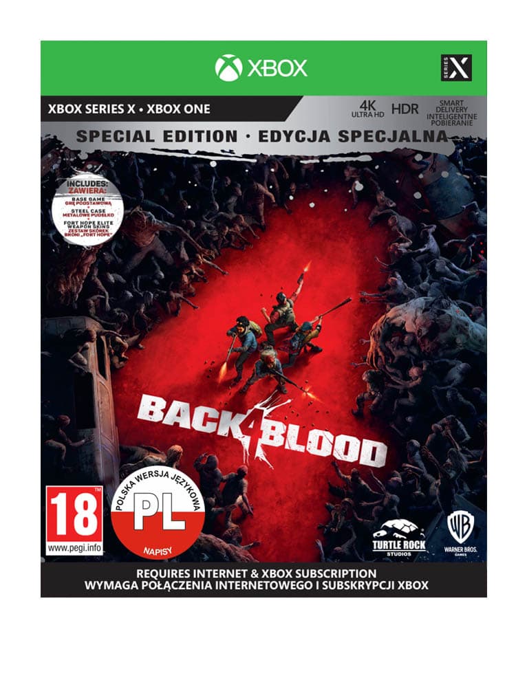 gra xbox one / xbox series x / back 4 blood / ed. specjalna steelbook
