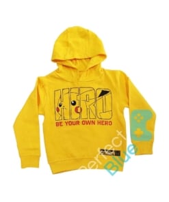 bluza z kapturem / Żółta / pokemon pikachu / be your own hero / 116cm