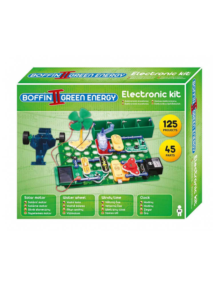 gadżet zestaw elektroniczny / zabawka edukacyjna / boffin ii green energy / 125 projektów / 45 elementów