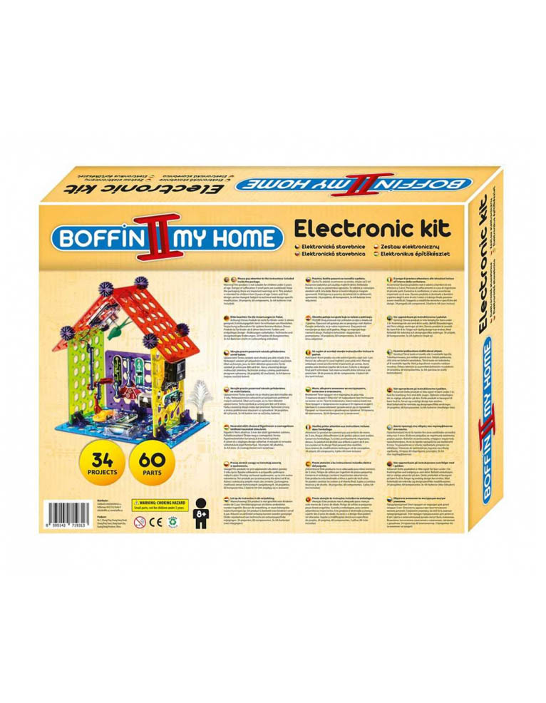 gadżet zestaw elektroniczny / zabawka edukacyjna / boffin ii my home / 34 projekty / 60 elementów