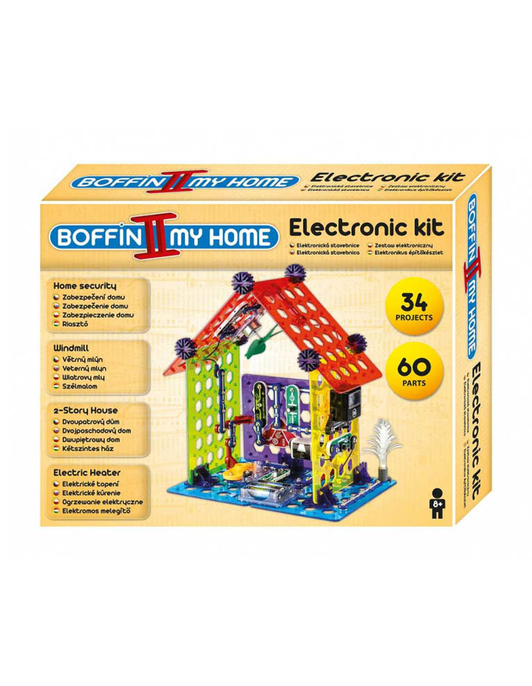 gadżet zestaw elektroniczny / zabawka edukacyjna / boffin ii my home / 34 projekty / 60 elementów