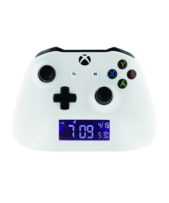 gadżet zegar z budzikiem w kształcie kontrolera xbox / biały