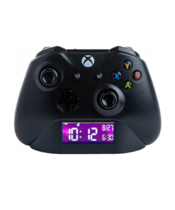 gadżet zegar z budzikiem w kształcie kontrolera xbox / czarny